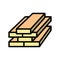 lumber timber color icon vector illustration