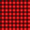 Lumberjack buffalo check plaid seamless pattern. Black and red. Four tiles here.