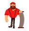 Lumberjack. Handsome logger. Cartoon character