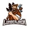 Lumberjack Mascot Modern sport logo template