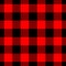 Lumberjack plaid pattern in red and black. Seamless vector pattern. Simple vintage textile design