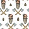 Lumberjack seamless pattern