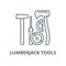 Lumberjack tools vector line icon, linear concept, outline sign, symbol