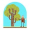 Lumberjack Tree wood nature concept flat design