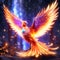 Lumina Phoenix - Glowing Avian Majesty in a Mythical Jungle