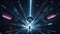 luminal echoes: a vibrant spaceship\\\'s celestial ballet. ai generated