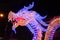 luminaria in the shape of a dragon