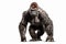 The Luminary Guardian: The White Gorilla\\\'s Protective Stance