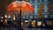Luminescent Glass Umbrella With Photorealistic Cityscapes