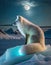 Luminescent Serenity: Arctic Fox Moonlight Meditation