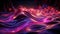 Luminescent Symphony: Pink & Purple Glowing Waves