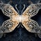 Luminous 3d Butterfly: Intricate Baroque-inspired Computer Graphics Background