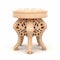 Luminous 3d Wooden Stool: Oriental Minimalism With Arabesque Carvings