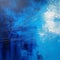 Luminous Atmosphere: Abstract Blue And White Atmospheric Mood Painting