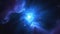 Luminous blue nebula with central starburst