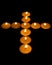 Luminous cross from candle