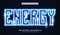 Luminous energy text effect. Editable high-voltage text effect. Abstract glowing neon in the dark