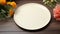 Luminous Ivory Plate With Swiss Style Design - High Quality And Large-scale