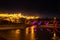 Luminous medieval ramparts and bridge Carcassonne