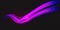 Luminous purple violet neon shape wave, wavy glowing bright flowing curve lines bstract light effect