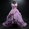 Luminous Purple Wedding Dress - Hyper Realistic 3d Render