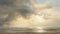 Luminous Sea With Clouds: A Realistic Rendering In The Style Of Noah Bradley