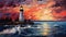 Luminous Seascapes: A Colorful Muralist\\\'s Ocean Lighthouse