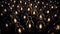 Luminous Symphony: Aerial Cascade of Light Bulbs