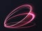 Luminous vibrant glow of neon rings, abstract 3d light effect, magic glowing speed motion