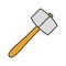 Lump hammer color icon