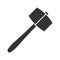 Lump hammer glyph icon