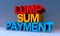 Lump sum payment on blue