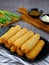 Lumpia or lunpia, traditional snacks from Semarang, Indonesia