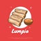 Lumpia, Traditional Food From Indonesia. Illustration of Indonesian Snack