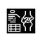 lumps analysis and researching glyph icon vector illustration