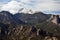 Lumpy Mountain Ridge with Giant Rock Outcroppings and Snow