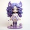 Luna A Cute Anime Doll With Purple Hair And Big Ears