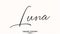 Luna Female name - in Stylish Lettering Cursive Typography Text