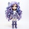 Luna: A Monochromatic Vinyl Toy With Purple Hair And White Boots