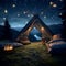 Lunar Comfort: Camping Under the Stars