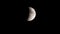 Lunar eclipse: the Moon moves into the Earth`s shadow.