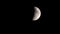 Lunar eclipse, moon moving in real time.