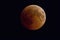 Lunar Eclipse: phase of blood moon completely covered by shado