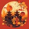 Lunar Festival Mid-Autumn Festival Image generated with artificial intilect