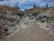 The Lunar landscape of Los Hoyos, the Grey Desert, part of Colombia`s Tatacoa Desert. The area is an ancient dried forest and pop