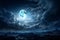 Lunar mystique a metamorphic full moon night cloaks the landscape