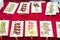 Lunar New Year Calligraphy decorated with text `Merit, fortune, longevity` in Vietnamese