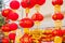Lunar new year lucky decoration objects. words mean best wishes and good luck for the coming vietnamese new year