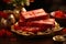 Lunar New Year Prosperity: Vibrant Red Envelopes on Ornate Tray