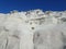 Lunar rocks of Sarakiniko beach in volcanic island of Milos